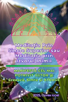 Meditația Prin Sinele Superior sau Meditația prin Izvorul Inimii @ MANIFESTĂ CEL MAI POTRIVIT VIITOR @ Creează, Simte și ATRAGE